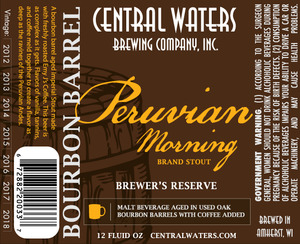 Central Waters Brewing Company Peruvian Morning Brand Stout