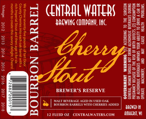 Central Waters Brewing Company Bourbon Barrel Cherry Stout December 2013