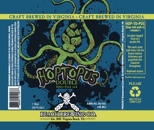 Beach Brewing Co. Hoptopus Double India Pale Ale December 2013