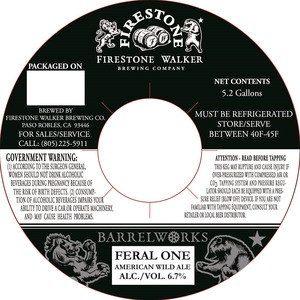 Firestone Walker Brewing Company Feral One December 2013