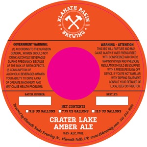 Klamath Basin Brewing Co. Crater Lake Amber