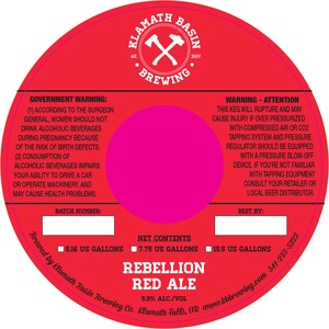 Klamath Basin Brewing Co. Rebellion Red