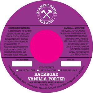 Klamath Basin Brewing Co. Backroad Vanilla