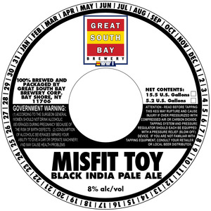 Great South Bay Brewery Misfit Toy Black January 2014