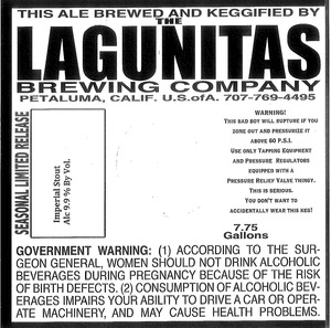 The Lagunitas Brewing Company Imperial Stout