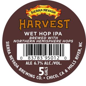 Sierra Nevada Harvest Wet Hop IPA-northern Hemi December 2013