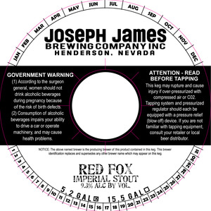 Joseph James Brewing Co. Red Fox