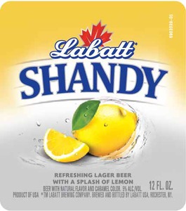 Labatt Shandy January 2014
