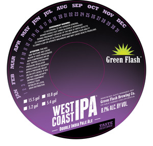 Green Flash Brewing Company West Coast IPA January 2014
