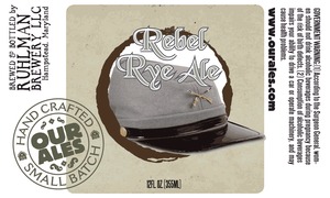 Our Ales Rebel Rye Ale January 2014