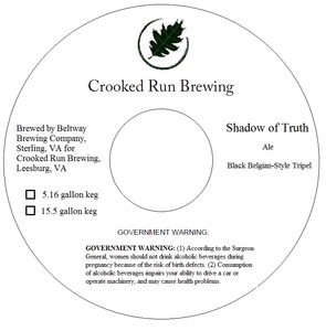 Crooked Run Brewing Shadow Of Truth