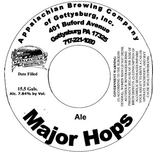 Appalachian Brewing Co Major Hops January 2014