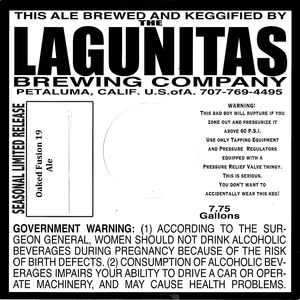 The Lagunitas Brewing Company Oaked Fusion 19 January 2014