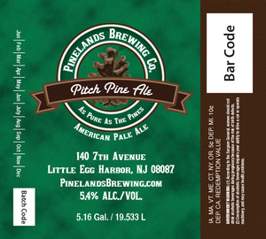 Pitch Pine Ale January 2014