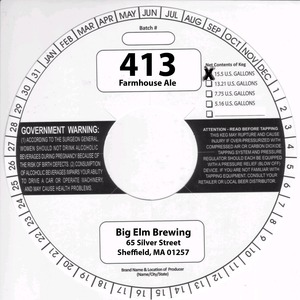 Big Elm Brewing 413 Farmhouse Ale