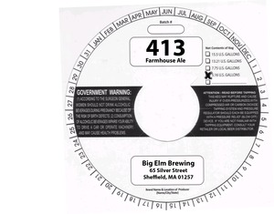 Big Elm Brewing 413 Farmhouse Ale