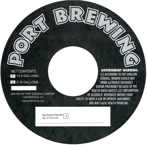 Port Brewing Company Day Drinker January 2014