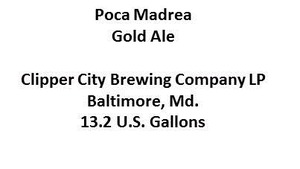 Clipper City Brewing Company Poca Madrea