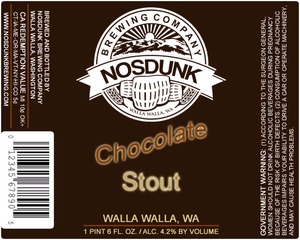 Nosdunk Brewing Company Chocolate Stout