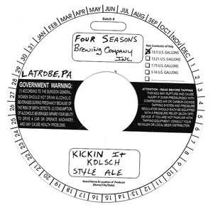 Four Seasons Brewing Company, Inc. Kickin It Kolsch January 2014