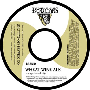 Smuttynose Brewing Co. Wheat Wine Ale January 2014