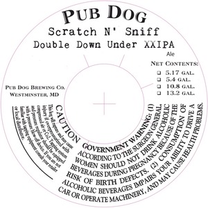 Pub Dog Double Down Under Xxipa January 2014