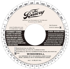 The Bruery Windowsill January 2014