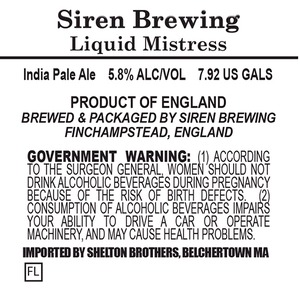 Siren Brewing Liquid Mistress January 2014