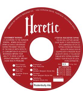 Heretic Brewing Company Rodenbully January 2014