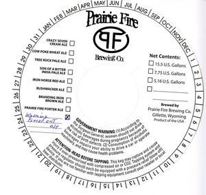 Prairie Fire Brewing Company Wyoming Freeze Out January 2014