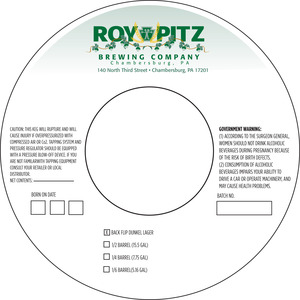 Roy-pitz Brewing Company Backflip Dunkel