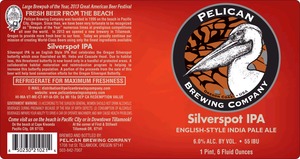 Pelican Brewing Company Silverspot IPA February 2014