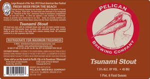 Pelican Brewing Company Tsunami Stout January 2014