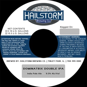 Hailstorm Brewing Co. Dominatrix Double IPA January 2014
