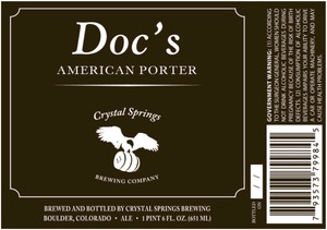 Doc's American Porter January 2014