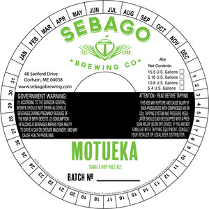 Sebago Brewing Company Motueka Single Hop Pale Ale