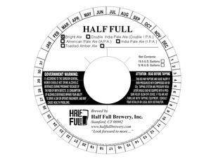 Half Full Bright Ale January 2014