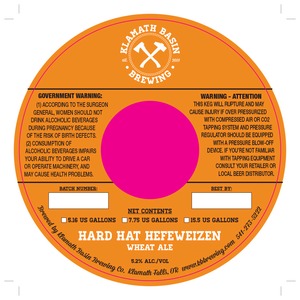 Klamath Basin Brewing Co. Hard Hat Hefeweizen