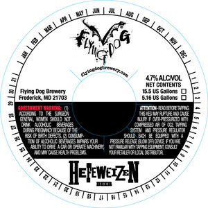 Flying Dog Hefeweizen January 2014