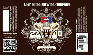 Lost Rhino Brewing Company 2200lbs Of Sin January 2014