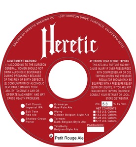 Heretic Brewing Company Petit Rouge January 2014