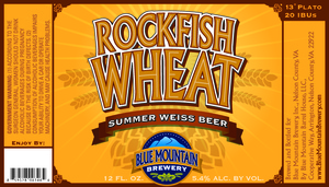 Blue Mountain Brewery Rockfish Wheat January 2014