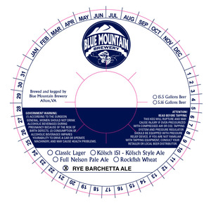 Blue Mountain Brewery Rye Barchetta