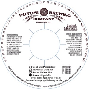 Potosi Barrel Aged Barley-wine January 2014