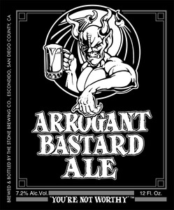 Stone Brewing Co Arrogant Bastard Ale January 2014