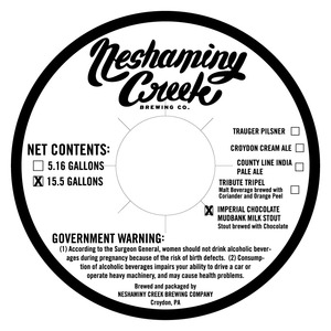 Neshaminy Creek Brewing Company Imperial Chocolate Mudbank Milk Stout