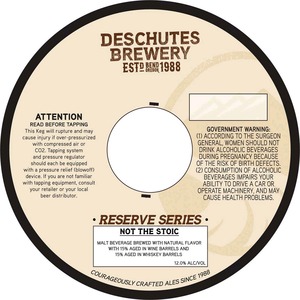 Deschutes Brewery Not The Stoic February 2014