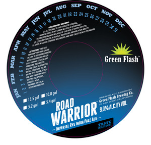 Green Flash Brewing Company Road Warrior January 2014