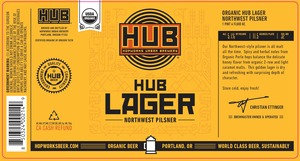 Hopworks Urban Brewery Hub Lager