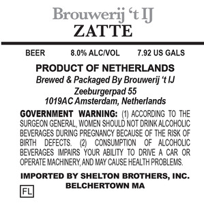 Brouwerij 't Ij Zatte February 2014